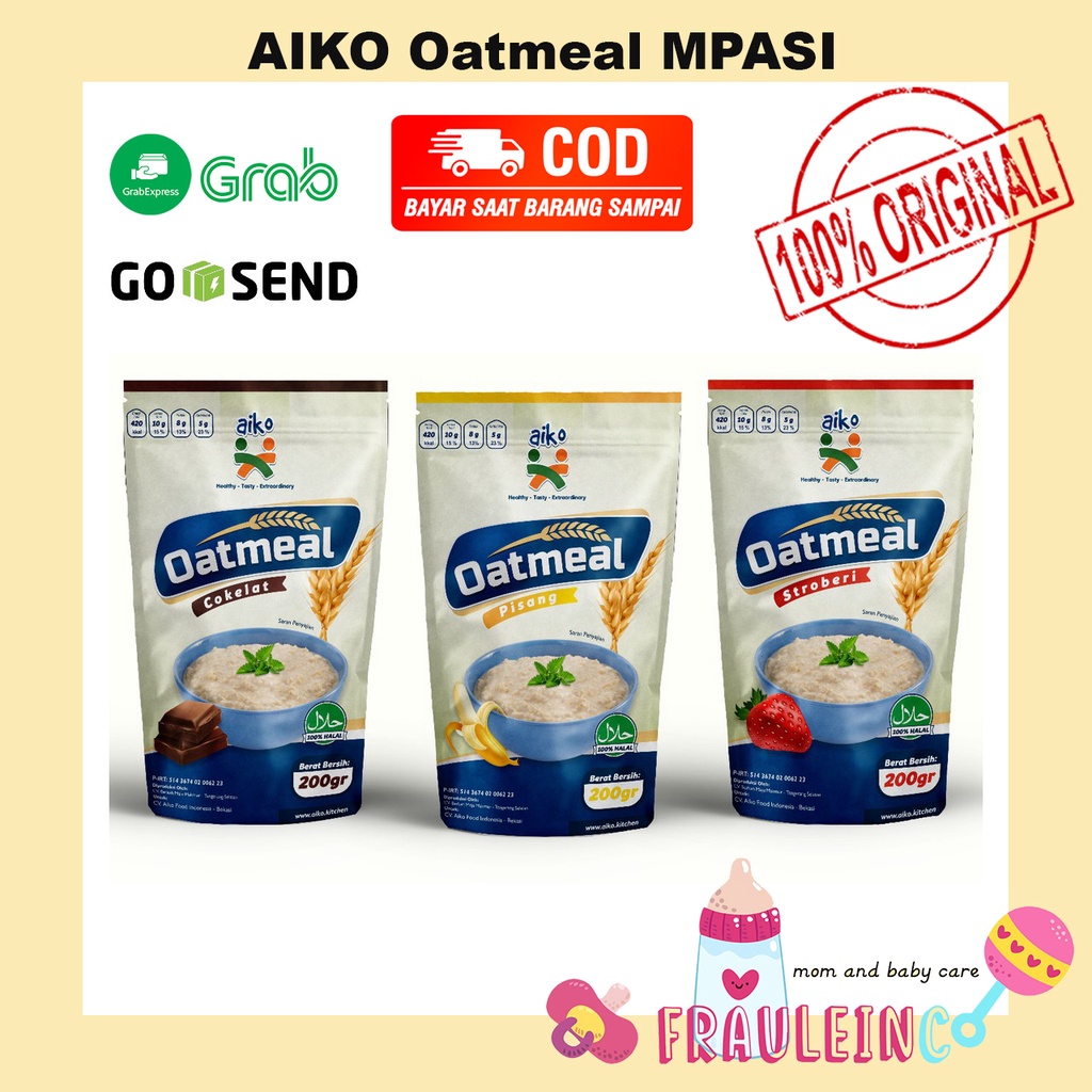 *FRAULEINCO* AIKO Baby Oatmeal Buah Untuk Makanan Pendamping ASI / Bubur Oatmeal mpasi EXP 2023