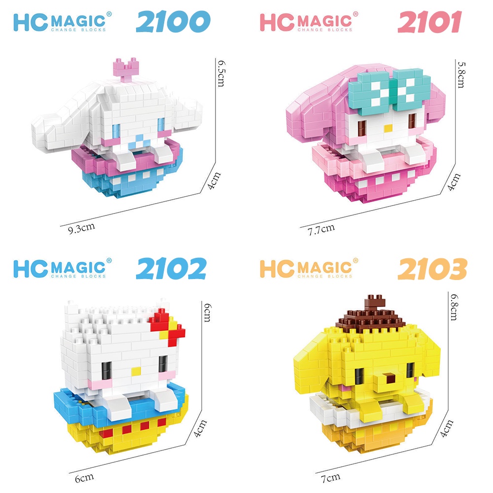 (Best Deal) 2022 Mainan Balok Bangunan Mini Seri Sanrio Hello Kitty &amp; melody Untuk Edukasi Anak