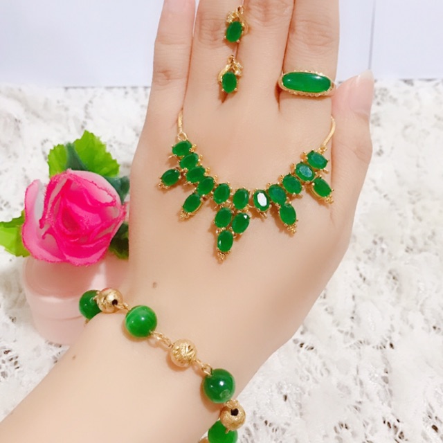 set giok permata giok asli gelang giok rantai 88