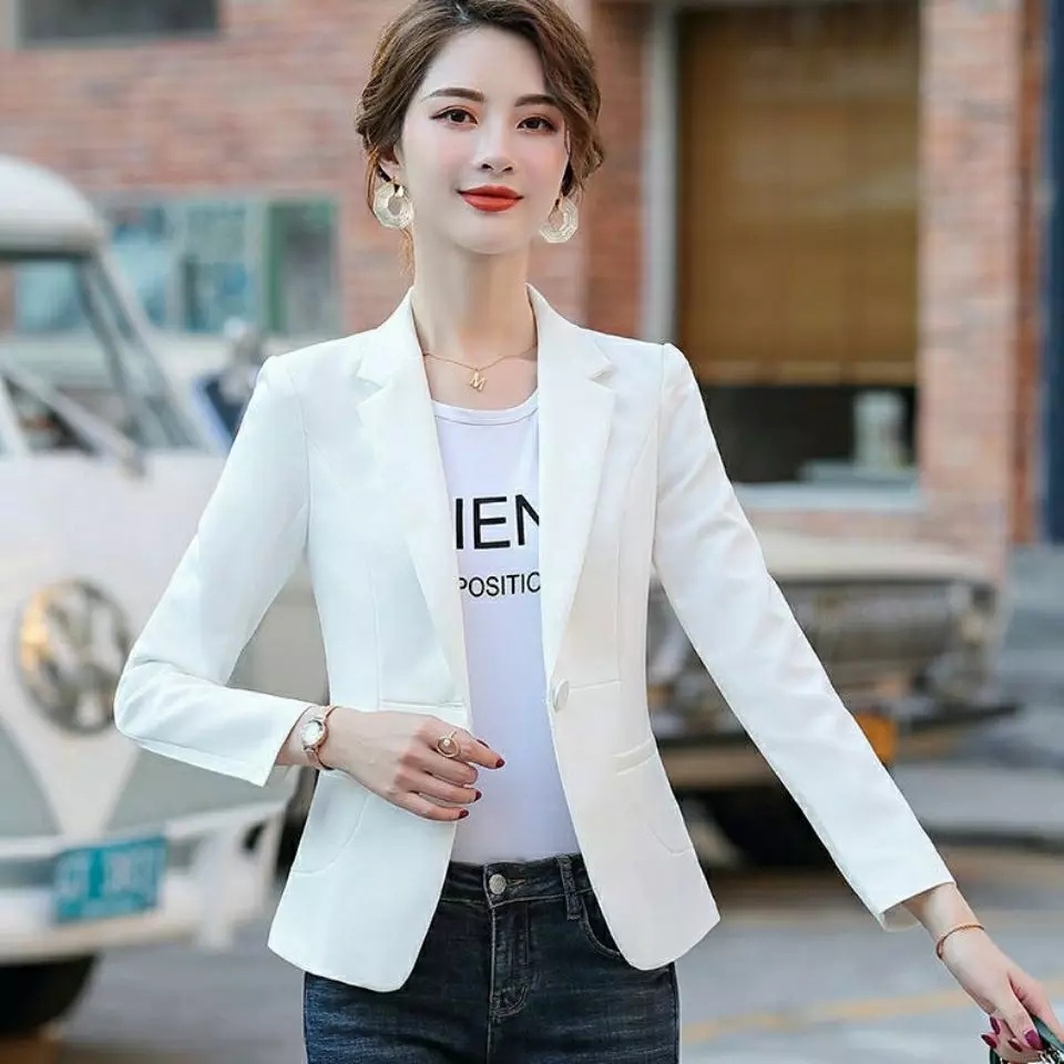 BLAZER WANITA WARNA PUTIH KOREAN STYLE SLIMFIT HIGH QUALITY TWIST FULL FURING DALAM ORIGINAL NIKAYU