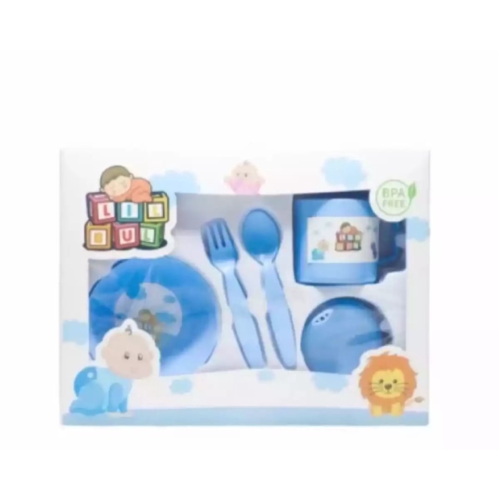 Tempat Makan bayi LIL BUL BPA FREE / Feeding SET  (PACKING AMAN)