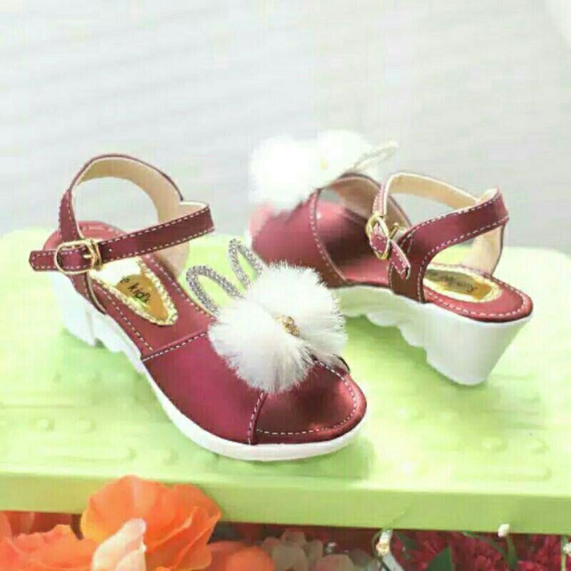 Sendal Tali wedges anak Pita Kelinci 26-35