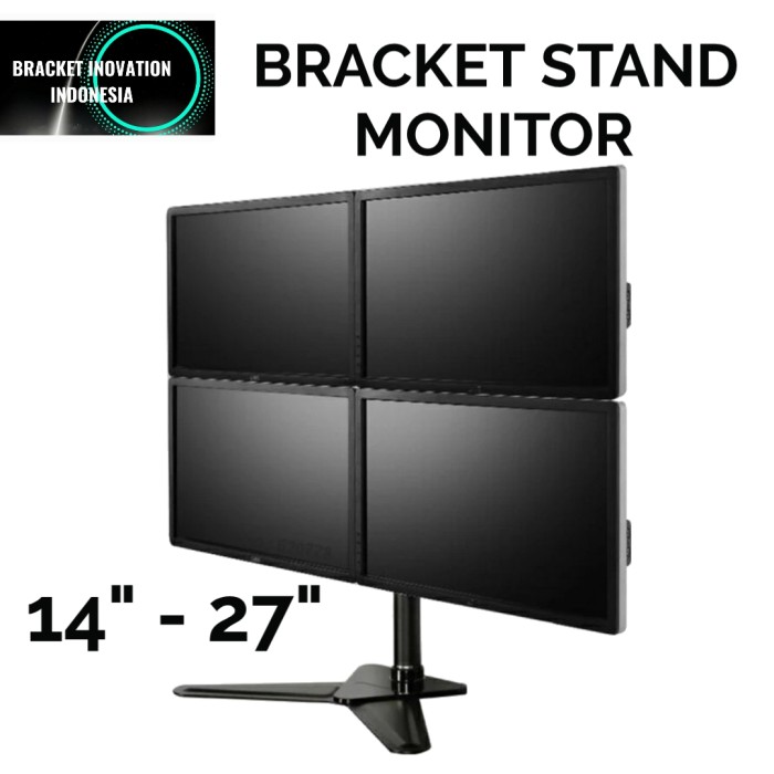 BRACKET MEJA BREKET MEJA 4 MONITOR 14-27 INCI