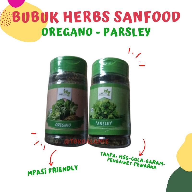

BUBUK OREGANO BUBUK PARSLEY - BUBUK HERBS REMPAH SANFOOD - BUBUK DAUN PENYEDAP MASAKAN