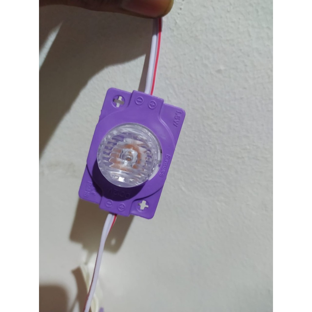 lampu led 24V volt 24v 1 mata besar 1.5 watt modul Strip Bulat Lensa