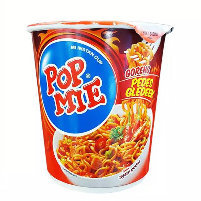 POP MIE GORENG PEDAS GLEDEEK SPICY FRIED NOODLE POPMIE GLEDEK 75GR SATUAN ECER