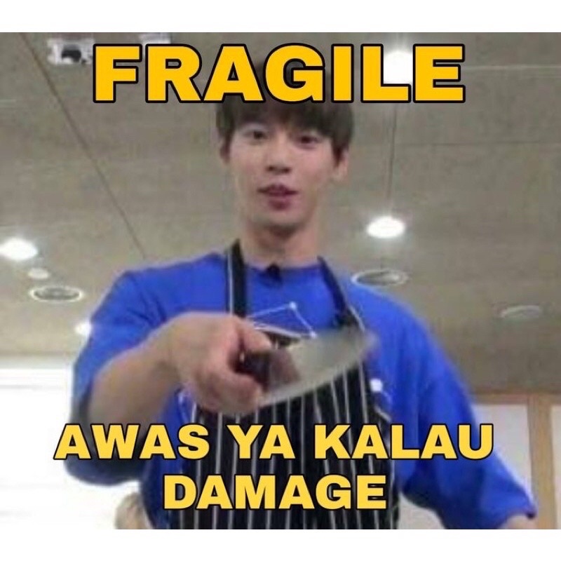 PART 2 STIKER FRAGILE KPOP LUCU KOREA STIKER JANGAN DIBANTING-L