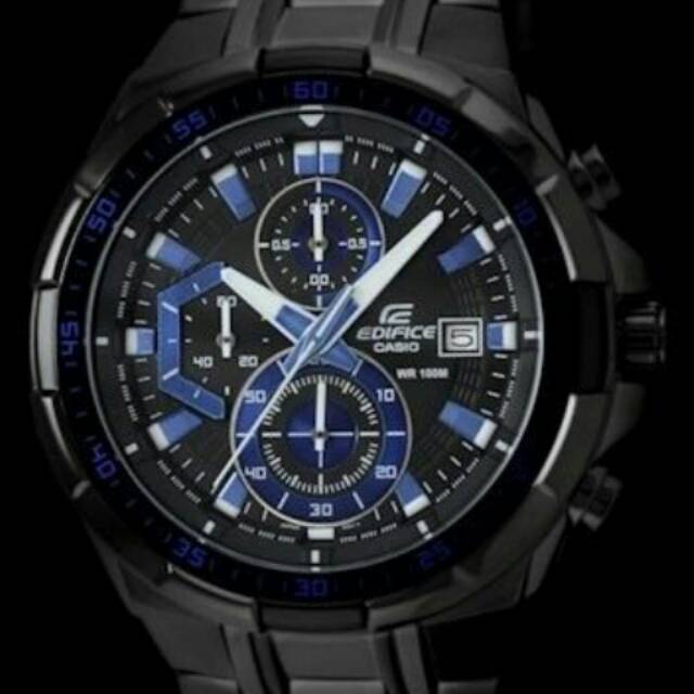 Jam Tangan Elegant Pria Casio Edifice Black List Blue Original BM