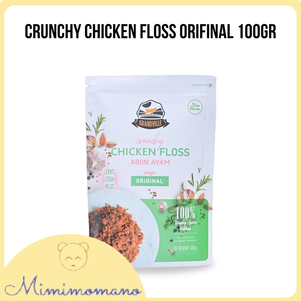 

Grandville Abon AYAM Crunchy Single Pack Original / Abon Mpasi Halal Anti GTM