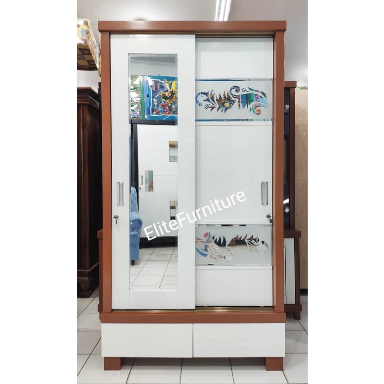 Lemari pakaian 2pintu Lemari Baju 2Pintu / Lemari pakaian sliding / Lemari baju KAYU / Lemari Baju P