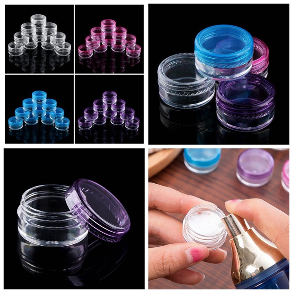 SUYO 10pcs Toples Krim Wajah Warna Warni Kotak Mini Lip Balm Pot Botol Kosmetik