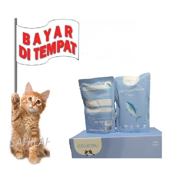 TERBARU !! MAKANAN KUCING BASAH TERMURAH COUCOU WET CAT FOOD POUCH RASA IKAN TUNA