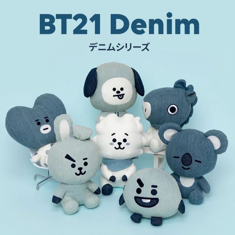 OFFICIAL BT21 JAPAN DENIM DOLL SERIES BONEKA LIMITED EDITION