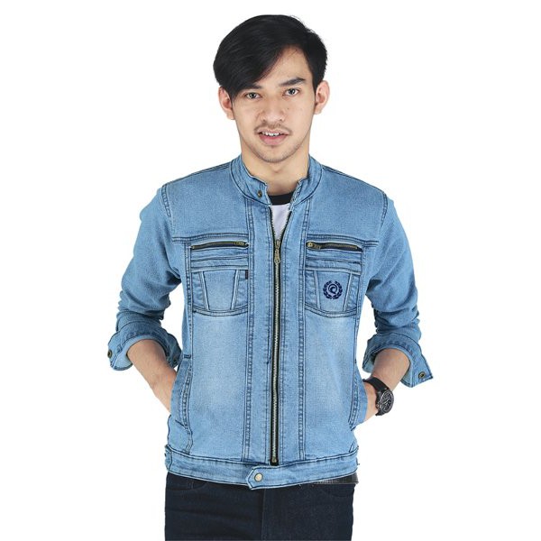 jaket jeans levis pria biru terbaru distro original rndz keren murah gaya rd110