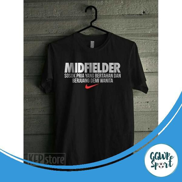 Kaos Distro Pria Premium Baju Bola Midfielder Tulisan Kaos Cowok Katun Combed 30S Kualitas Terbaik