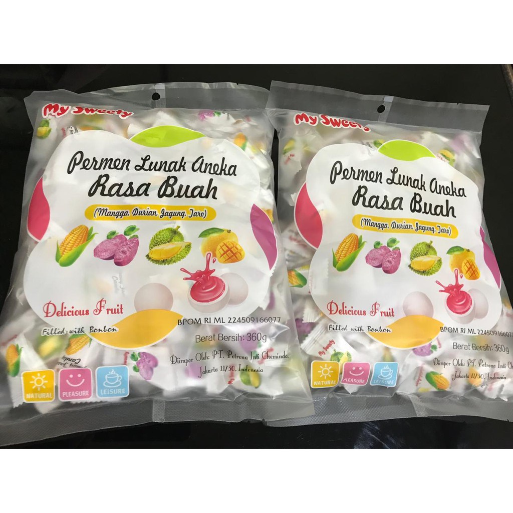 

PERMEN LUNAK ANEKA RASA BUAH MANGGA DURIAN JAGUNG TARO MY SWEETY 360 GRAM MAKANAN RINGAN SNACK CEMILAN ENAK MURAH