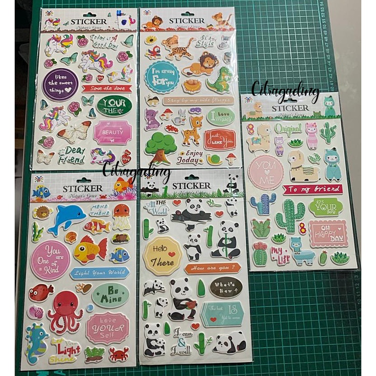 

STICKER ANAK MURAH EMBOSS TIMBUL WARNA SCRAPBOOK JOURNALING LAKI PEREMPUAN KARAKTER LUCU BERWARNA SOUVENIR KADO ECER LUSIN GROSIR MURAH