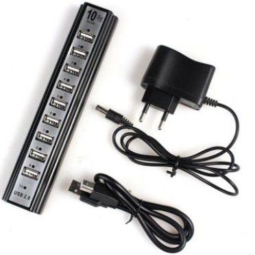 USB hub 10 Port + Adaptor/ usb hub 10port / hub 10port adaptor