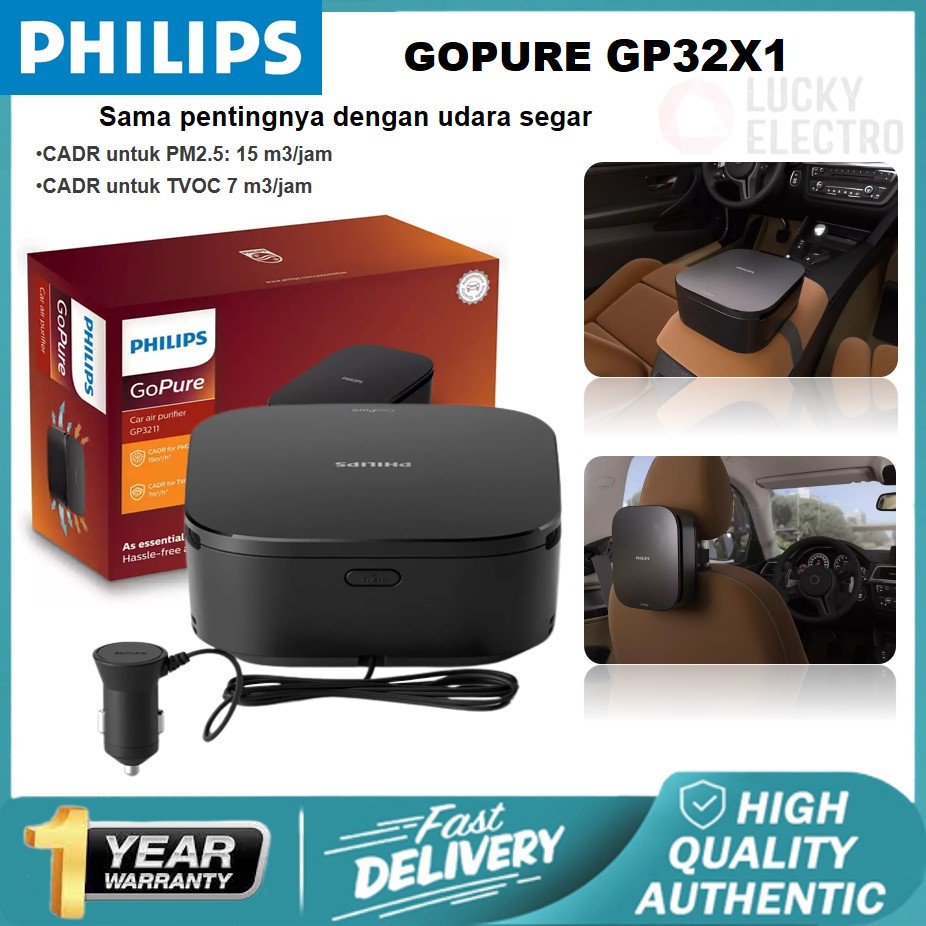 Philips Go Pure GP3211 Car Air purifier pembersih udara mobil philips