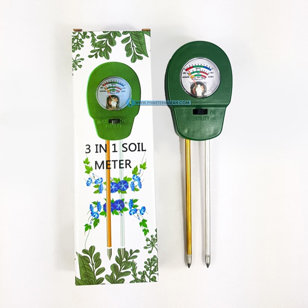 Npk TANAH 3IN1 SOIL FERTILITY METER, KELEMBAPAN TANAH &amp; SOIL PH ALAT CEK KESUBURAN TANAH 3 FUNGSI DALAM 1 ALAT