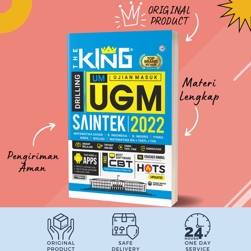 BUKU UJIAN MASUK UGM SAINTEK 2022, THE KING DRILLING UM UGM SAINTEK