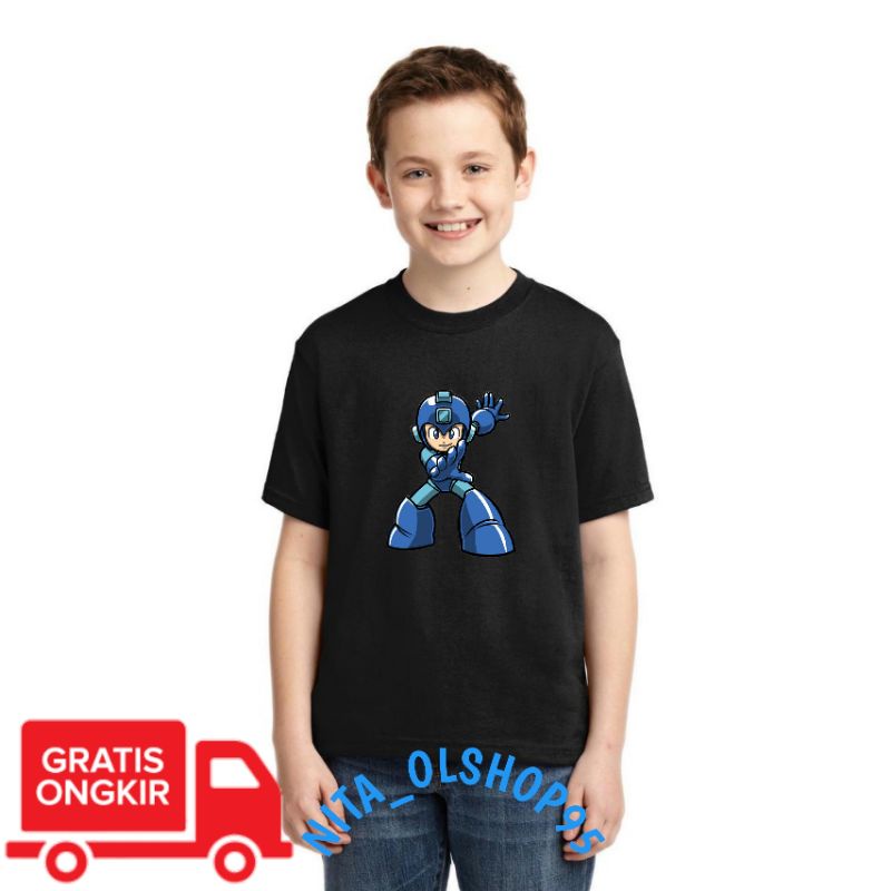 baju anak karakter , baju anak Mega man , baju megaman