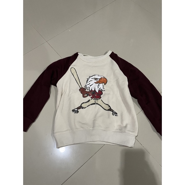 kaos anak Zara Hoodie eagle cream preloved