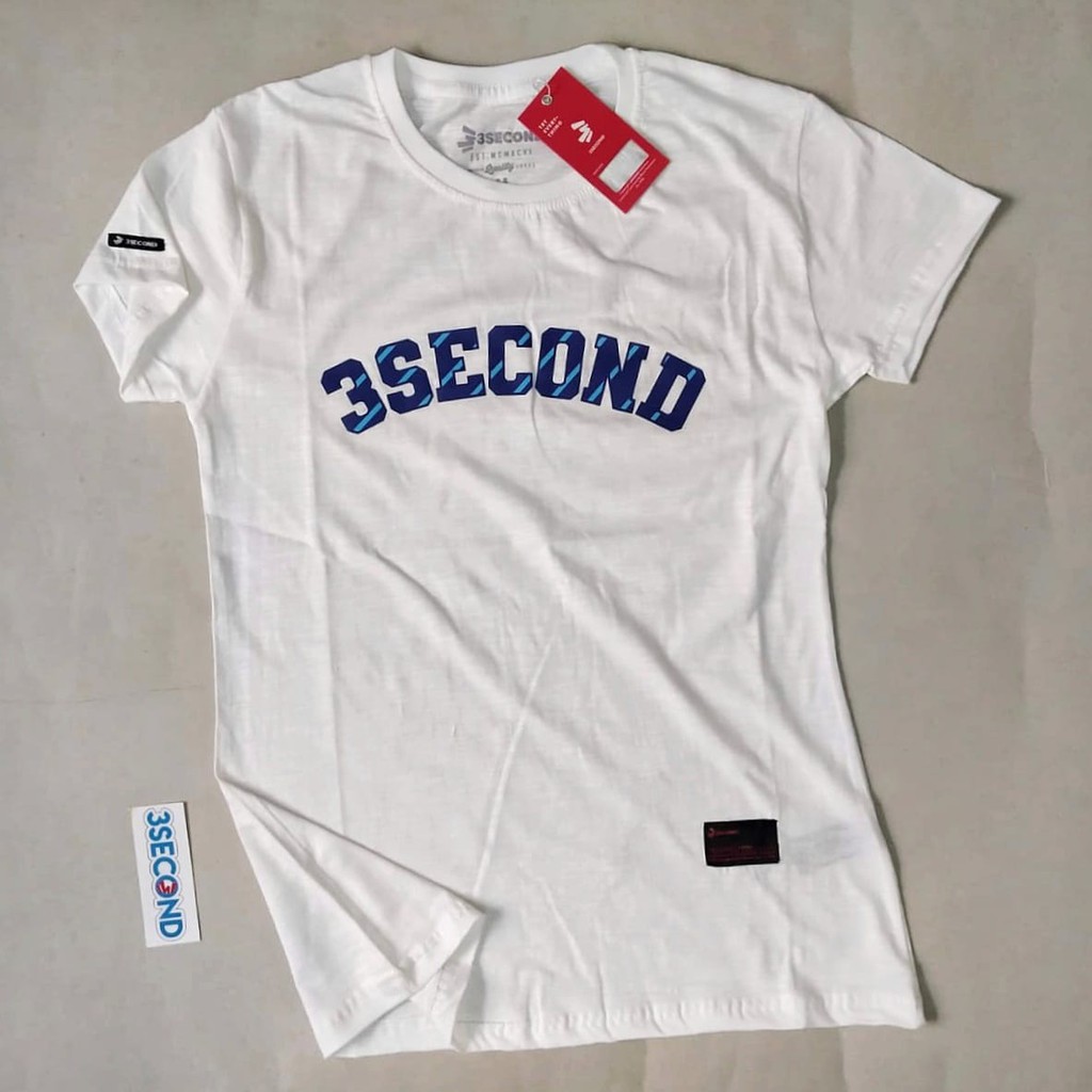 Kaos 3second Cewek Tshirt Distro Bandung Free Stiker Baju Wanita Three Second Warna Oblong Keren