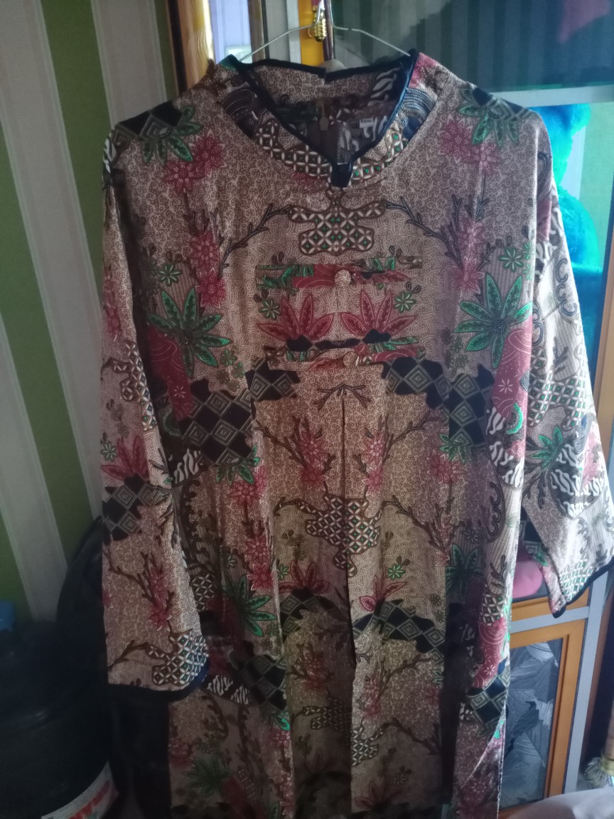 Atasan Dress Batik Wanita Sogan Tanahan Dsc05890