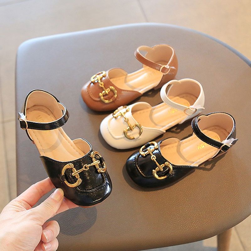 26-36 Sandal Shoes Mg Baby Girl Chain Dd Brown White Black Sepatu Sendal Anak Cewek Cantik Coklat Pu