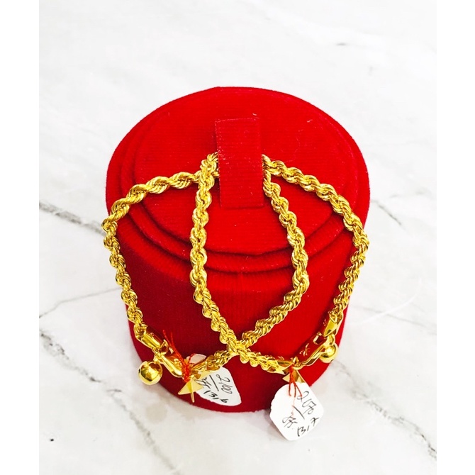 Gelang sabut tambang emas asli 8k/375