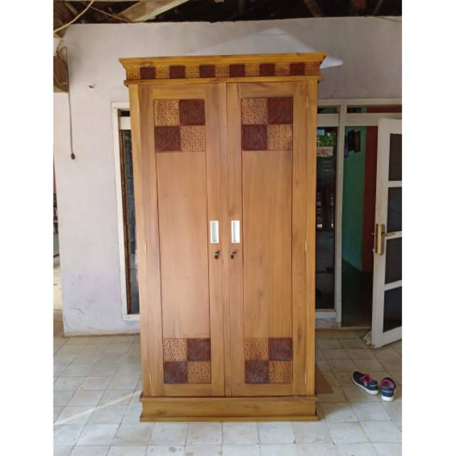 Lemari pakaian minimalis 2 pintu