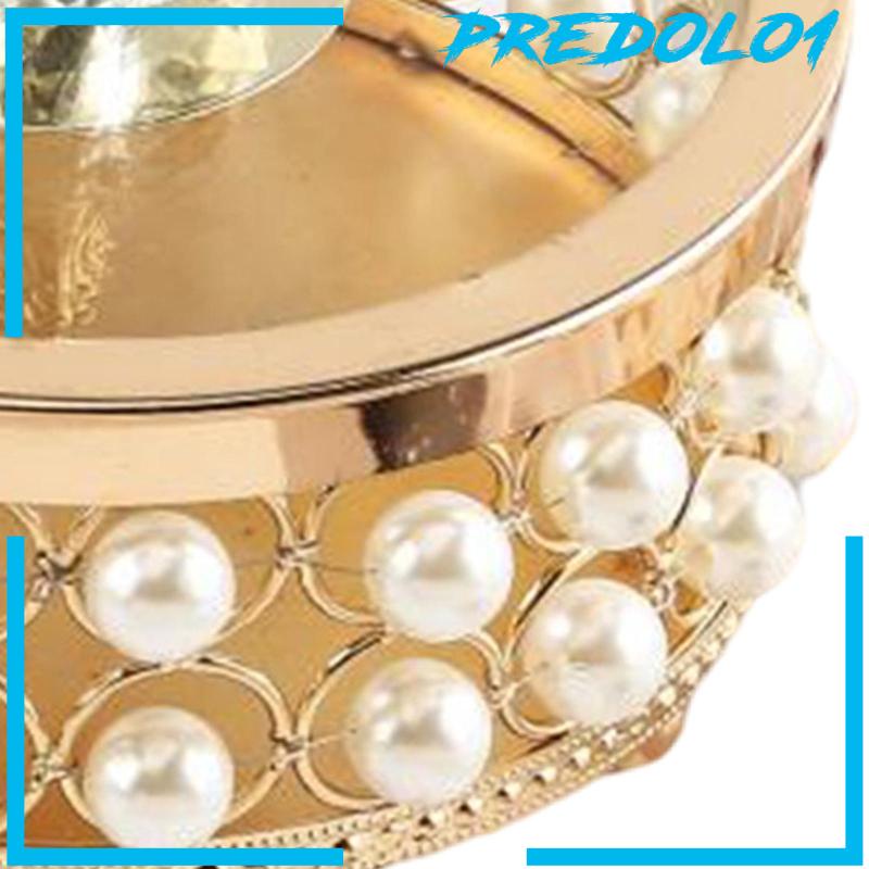 Crystal Pearls Jewelry Box Treasure Keepsake Box Necklace Holder for Bedroom