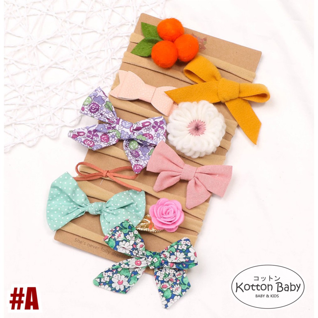 0-3 thn | Bandana bayi headband  premium import pita anak perempuan catalog A