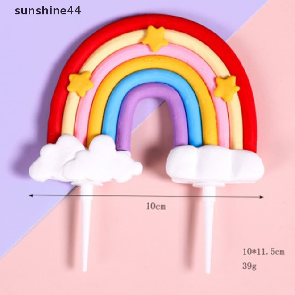 Sunshine Topper Kue Bentuk Awan + Bintang + Smile Untuk Dekorasi Pesta Anak