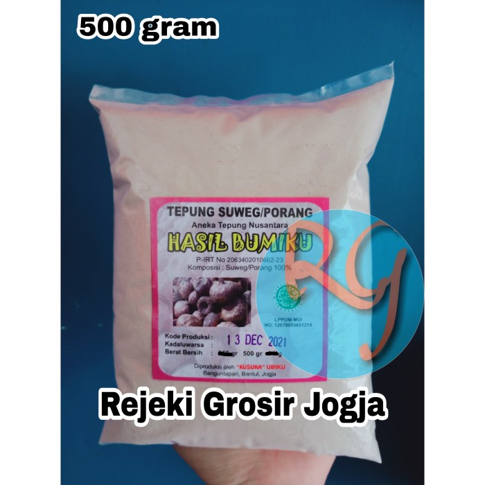 

MURAH TEPUNG PORANG Organik / TEPUNG SUWEG Organik kemasan 500 gram