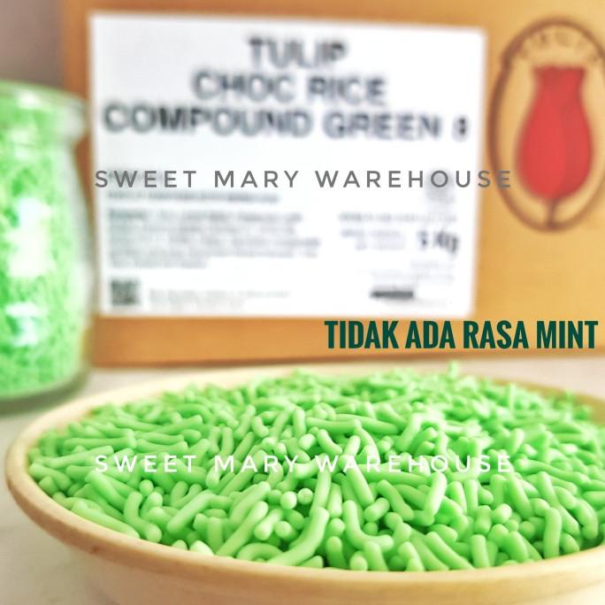 

Tulip Meises Green Mint 1Kg Meses Rasa Mint Mesis Chocorice Hijau