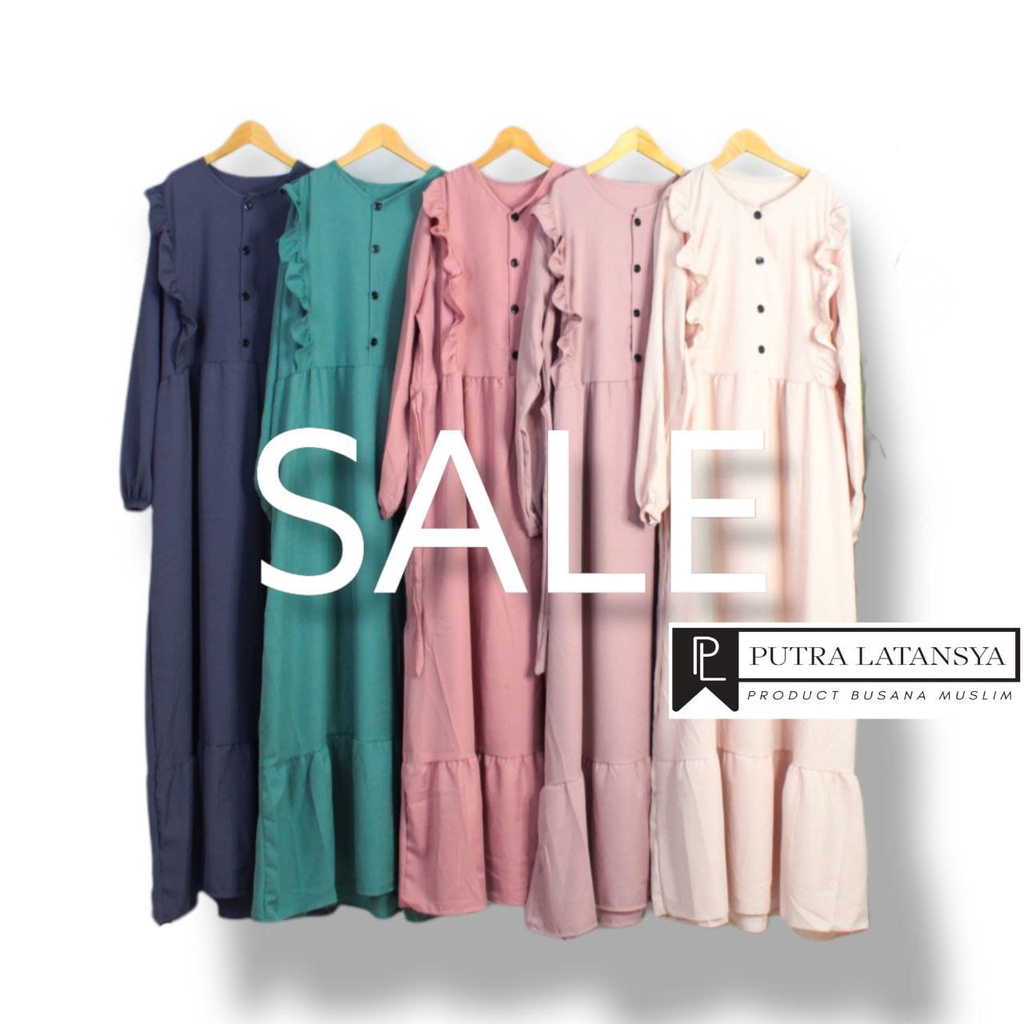 Gamis Polos Shakila - Fashion Muslim - Gamis Muslim - Gamis Murah - Gamis Polos - Baju Gamis