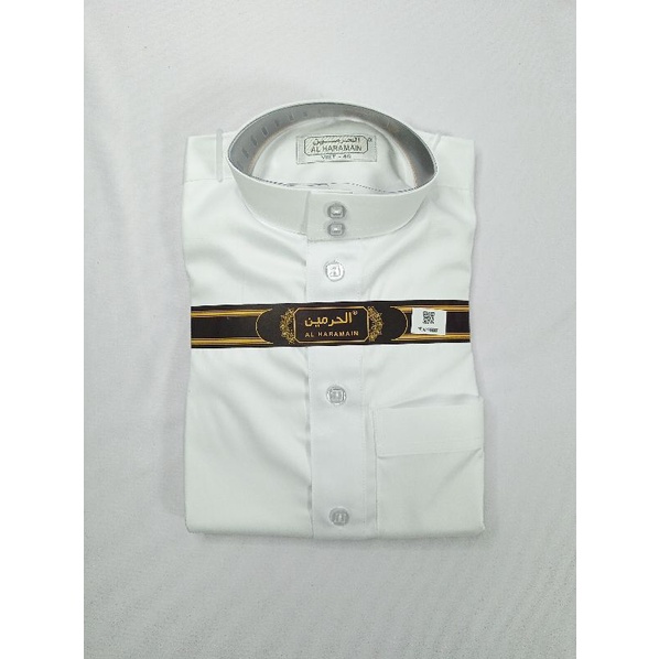 JUBAH GAMIS PRIA AL HARAMAIN WARNA PUTIH, AL HARAMAIN ORI VIET POLYESTER