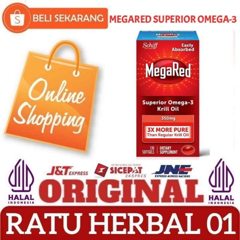 MEGA RED ASLI 100% ORIGINAL MEGARED SUPERIOR OMEGA-3 KRILL OIL 175