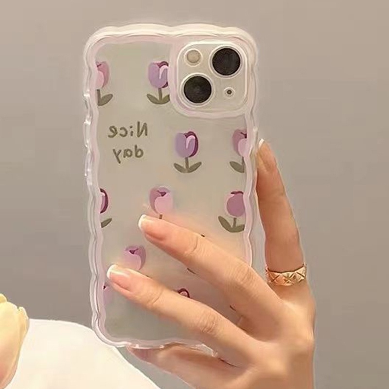 Soft Case Silikon TPU Transparan Motif Bunga Mawar Untuk IPhone 12 13 SE 2020 6 6S 7 8 Plus X XS XR 11 Pro Max