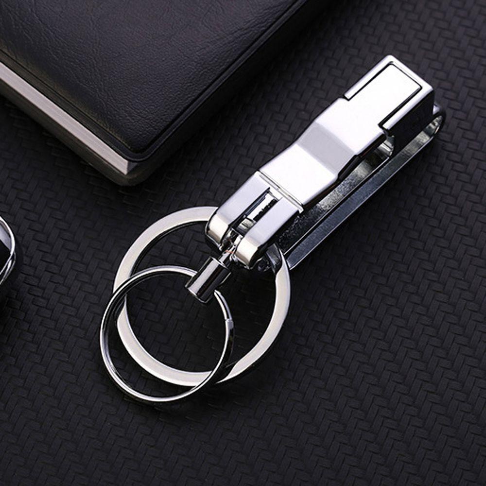 QUINTON Hadiah Gantungan Kunci Sangat Baik Klip Keamanan Kreatif Gantungan Kunci Ring Holder Di Kunci Sabuk Tugas Berat-Klip Zinc alloy Keyring