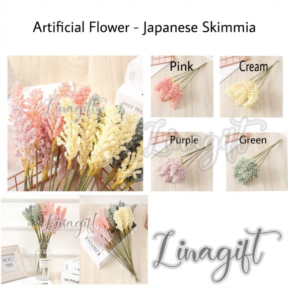 ARTIFICIAL FLOWER - JAPANESE SKIMMIA SUTRA - BUNGA PLASTIK BUKET FLORIST HIASAN KADO DEKORASI RUMAH