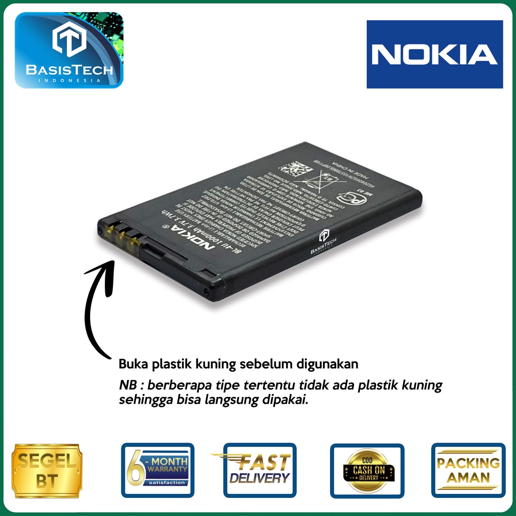 BATERAI NOKIA BL-4U - ASHA 206 300 301 500 515 5530 8800 E66 - ORI99