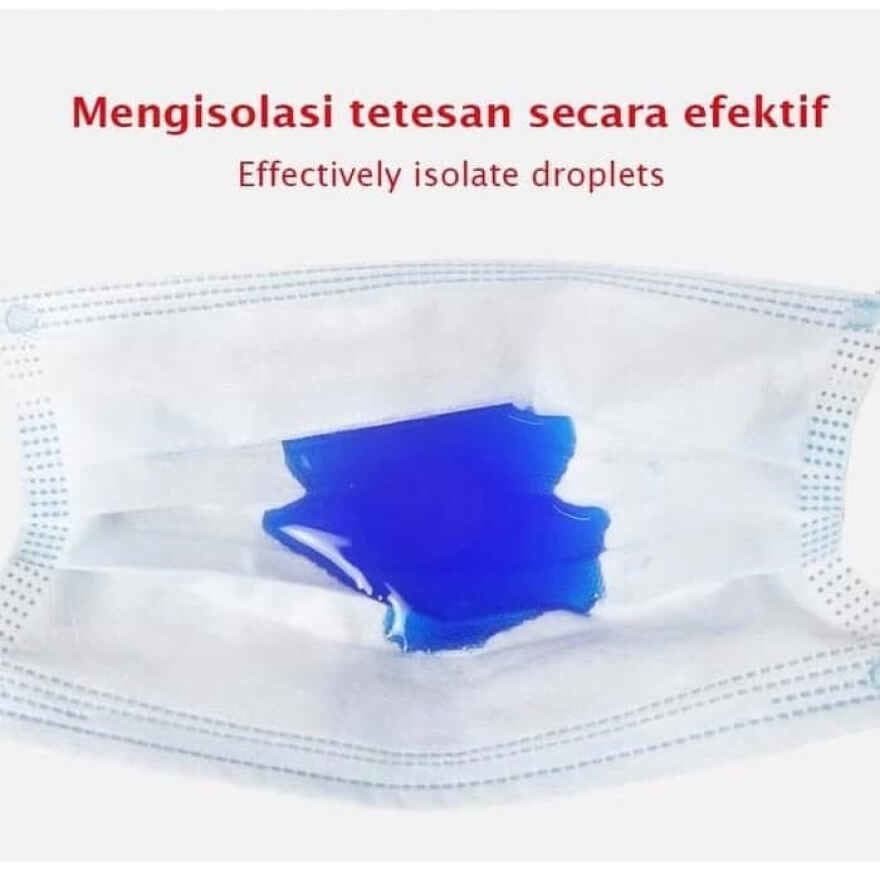 Masker Bedah Disposable 3 Ply Earloop 50pcs ISO Certified