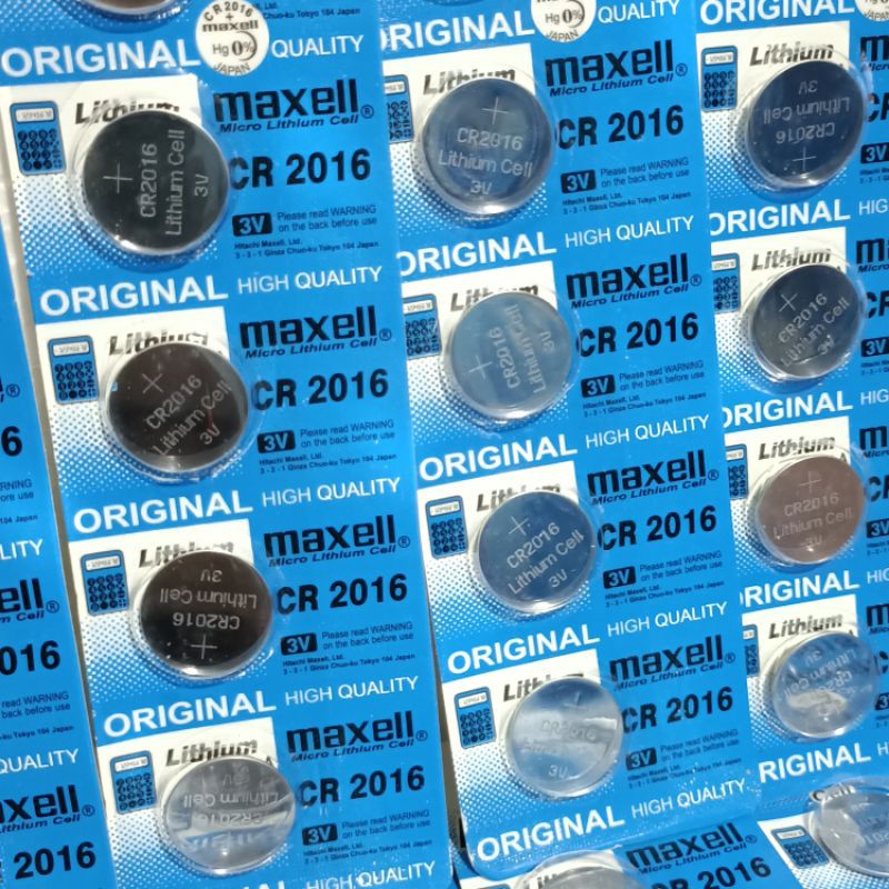 BATRE BATERAI  MAXELL MURAH CR 2016 / 2016  3Volt LHITIUM JAM TANGAN DI GITAL BATRE LAMPU DLL