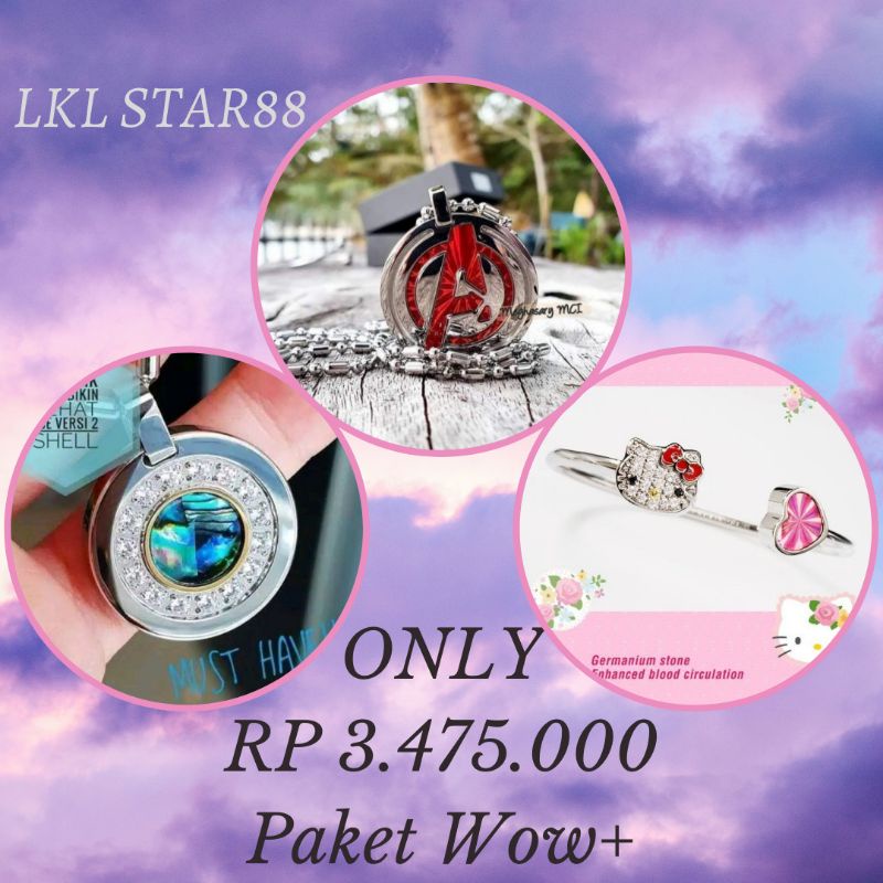 Paket Pendant Avengers + Pendant LSW Shell2 + Bangle Hello Kitty ORIGINAL MCI