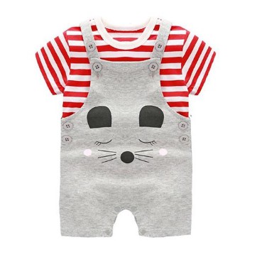BAJU ANAK MOUSE ABU ABU | ROMPER LENGAN PENDEK GREY MOUSE