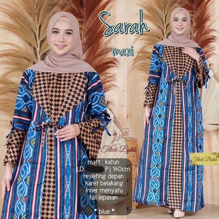 baju batik gamis wanita terbaru 2020 terlaris