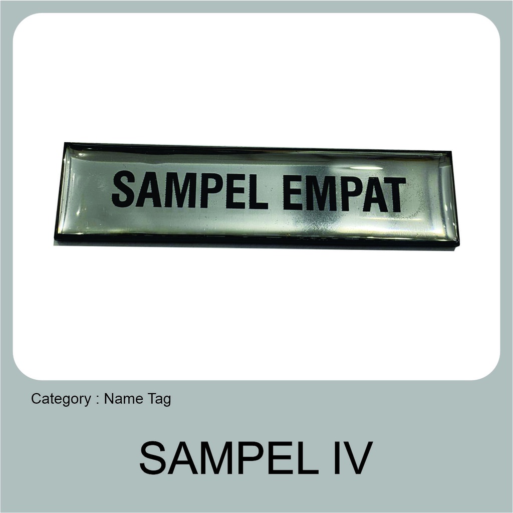 

Name Tag Akrilik Keren – Cetak Custom, Cocok untuk Seragam Sampel Empat (SILVER-HITAM-POLOS)